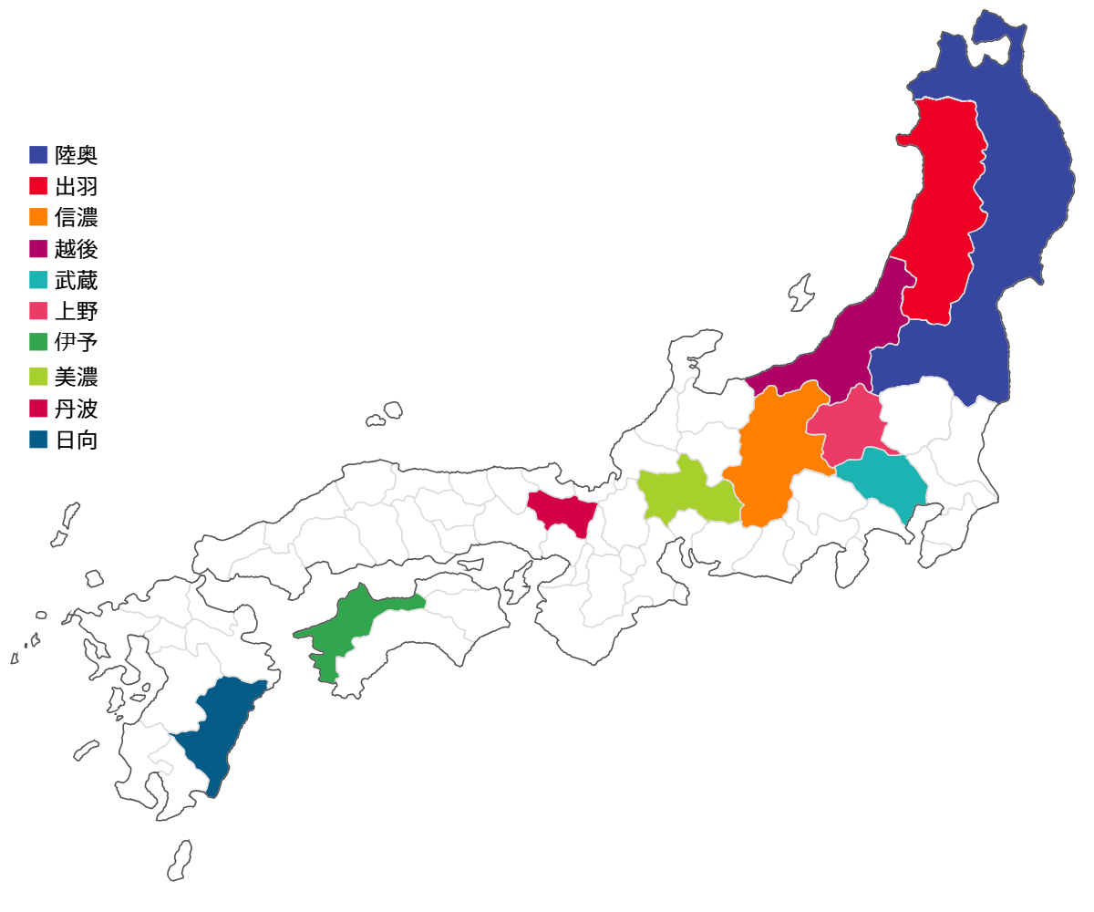 百姓一揆地図
